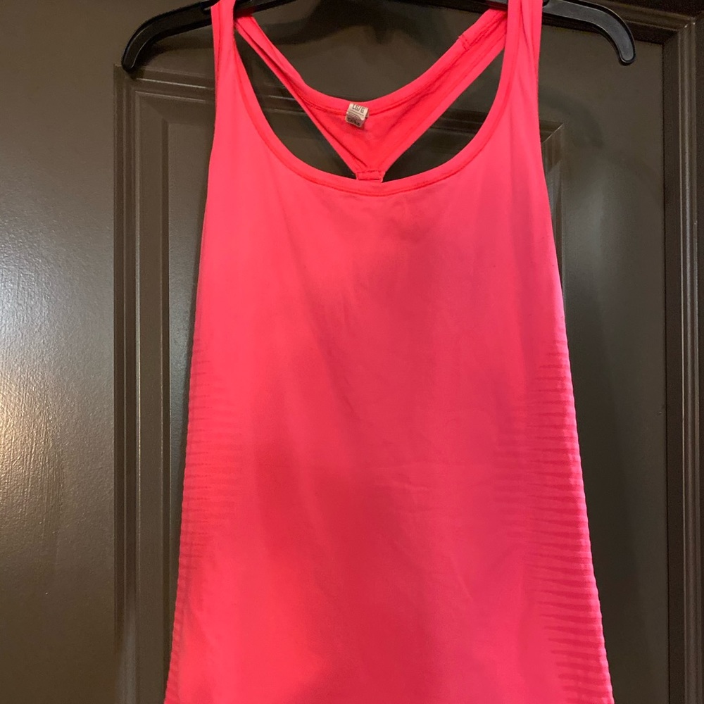 Pink Under Armour racerback tank top
